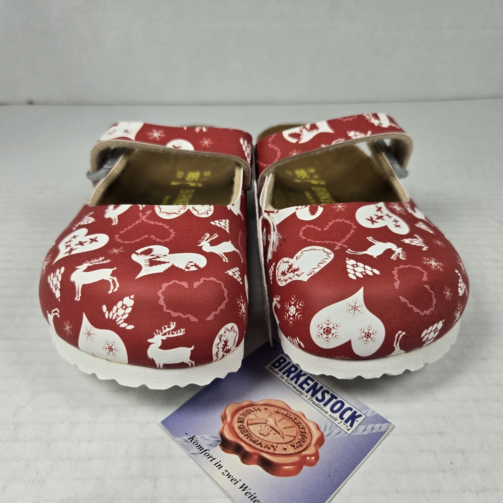 Birkenstock Maria Kids Kinder Reindeer Heart Red Clog Mules EU 29 US C11 toddler - Picture 5 of 10